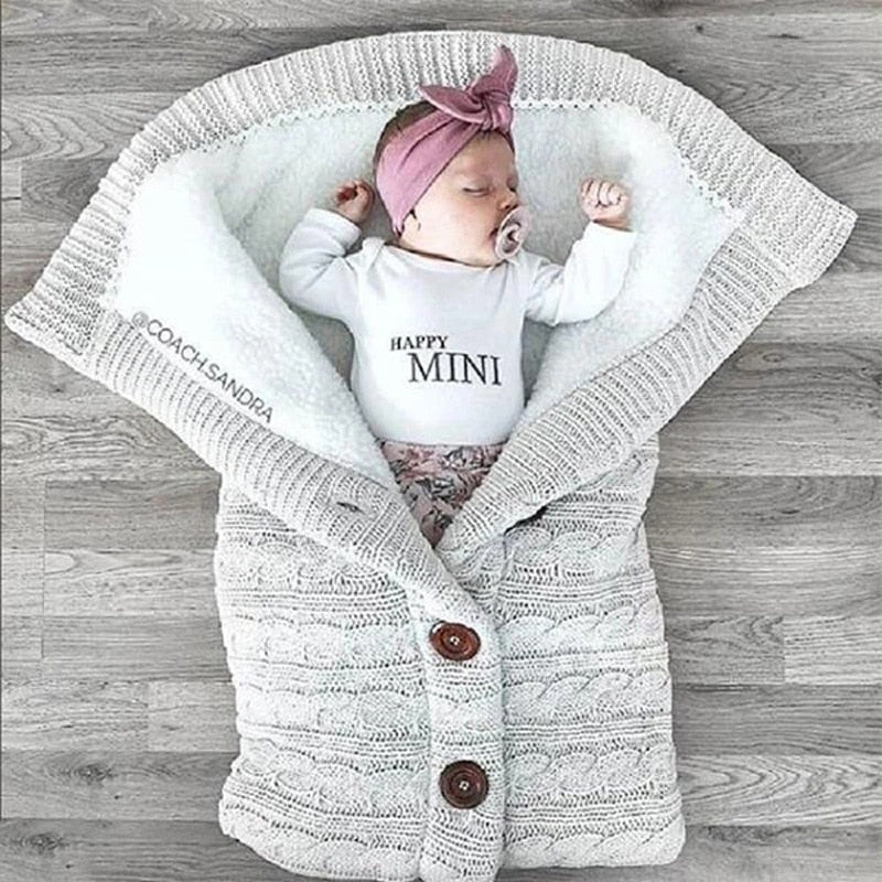 Warme gebreide slaapzak | Baby's 0-12 maanden