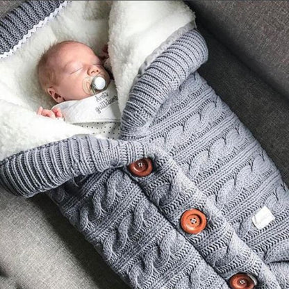 Warme gebreide slaapzak | Baby's 0-12 maanden