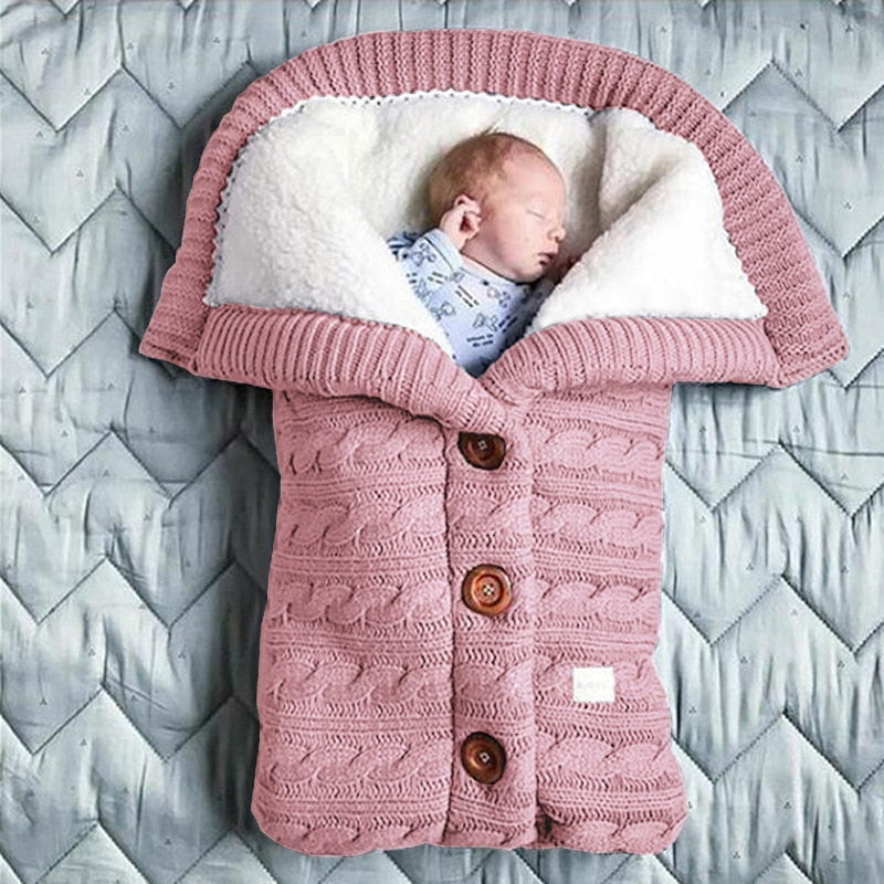 Warme gebreide slaapzak | Baby's 0-12 maanden