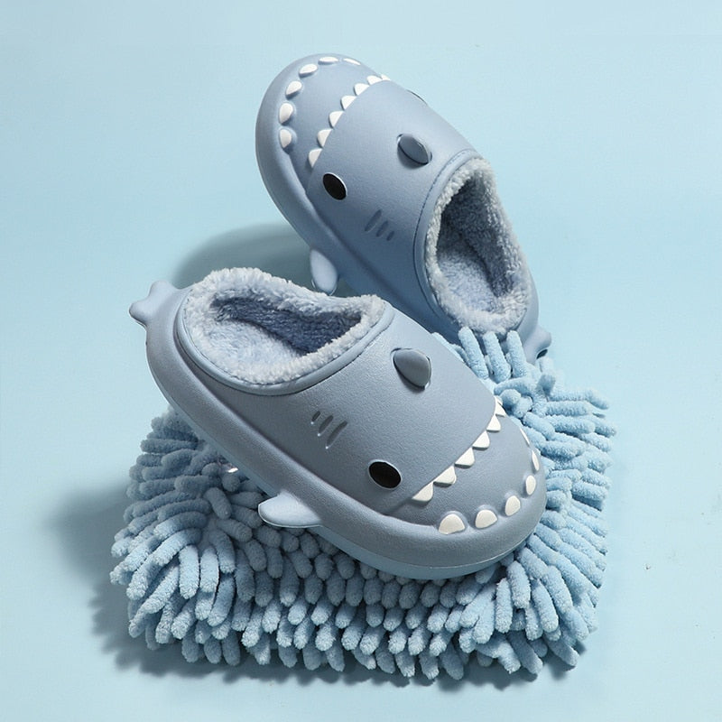 Haai slippers met zachte binnenkant voor kinderen!