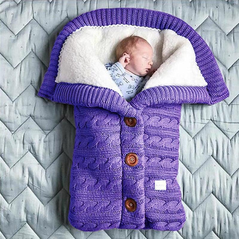 Warme gebreide slaapzak | Baby's 0-12 maanden