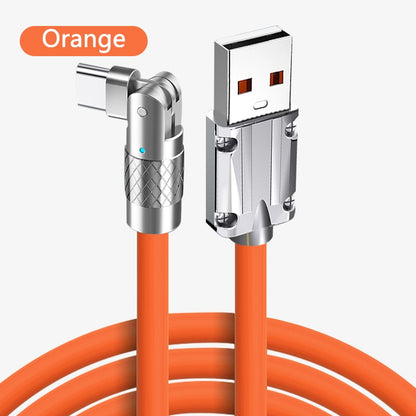 180° Rotaterende Snellaad kabel 120W usb Type-C/micro usb/iPhone 1.2m