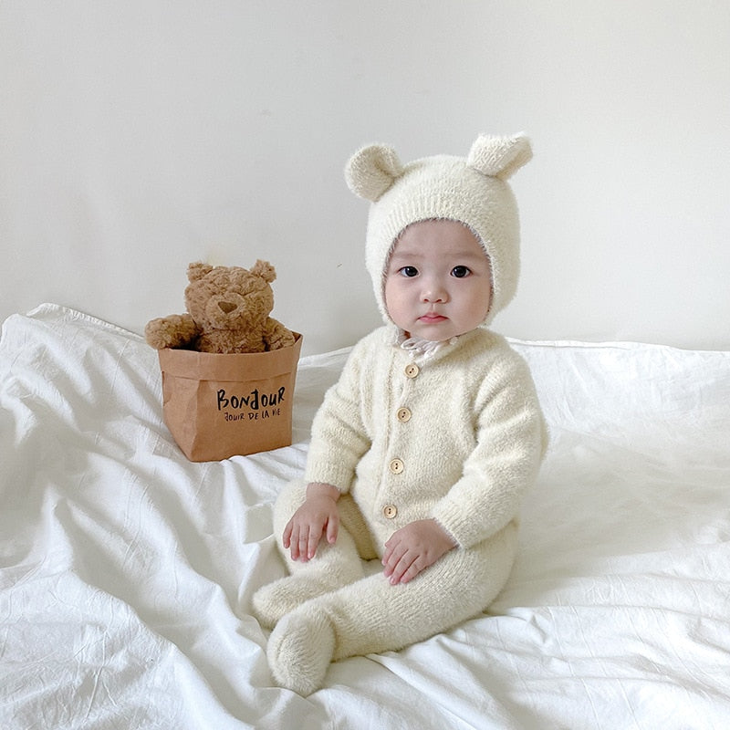 Warme baby winter romper 0-3 maanden