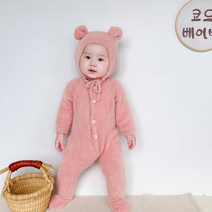 Warme baby winter romper 0-3 maanden