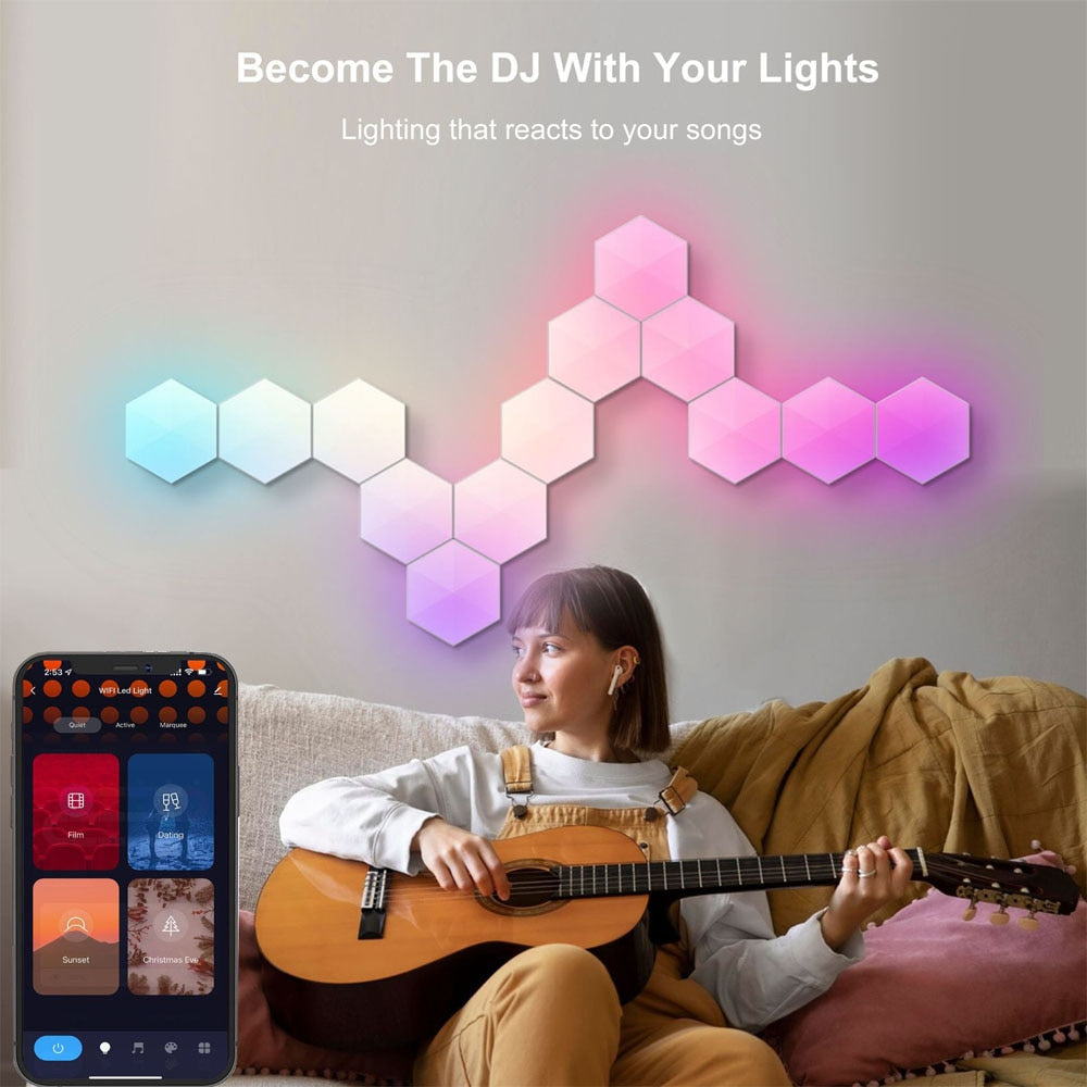 LED Hexagon Lampen Wifi app control