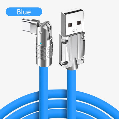 180° Rotaterende Snellaad kabel 120W usb Type-C/micro usb/iPhone 1.2m