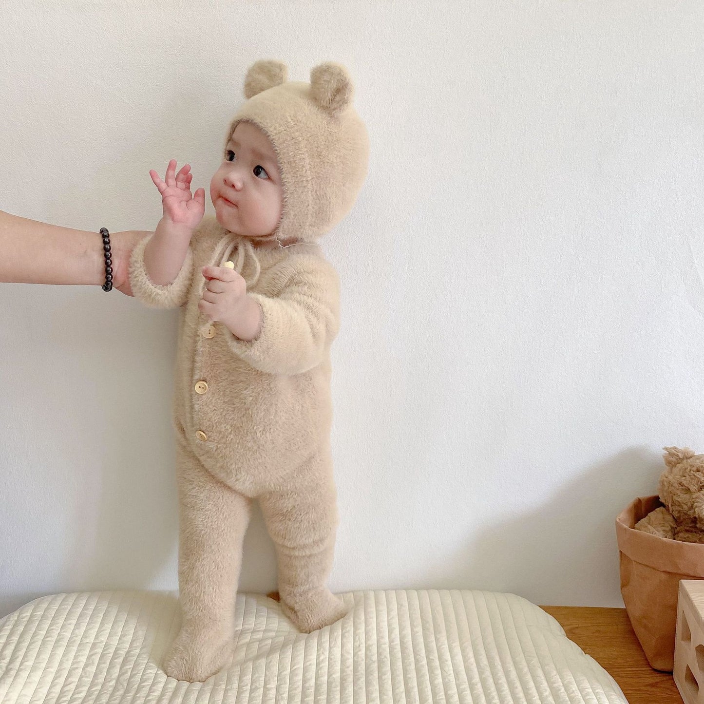 Warme baby winter romper 0-3 maanden