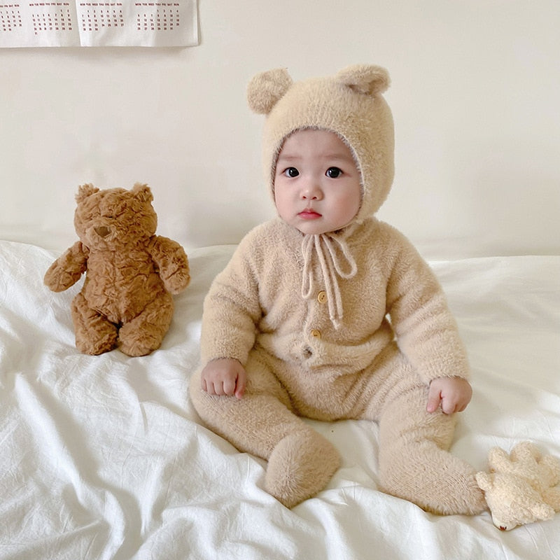 Warme baby winter romper 0-3 maanden