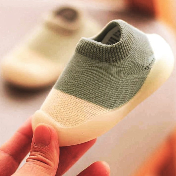 Zachte baby schoenen met rubberen zolen