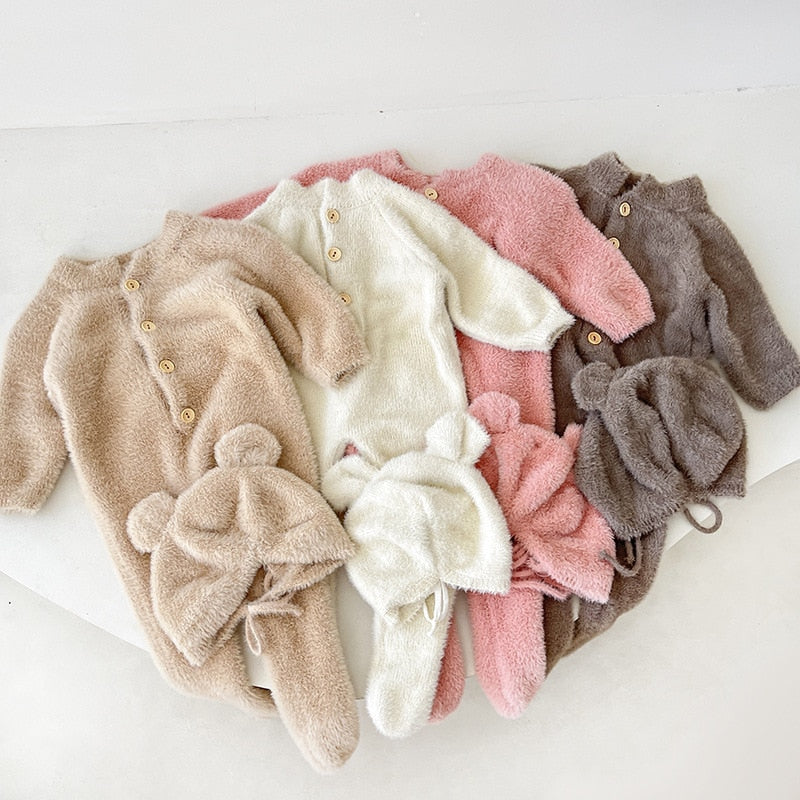 Warme baby winter romper 0-3 maanden